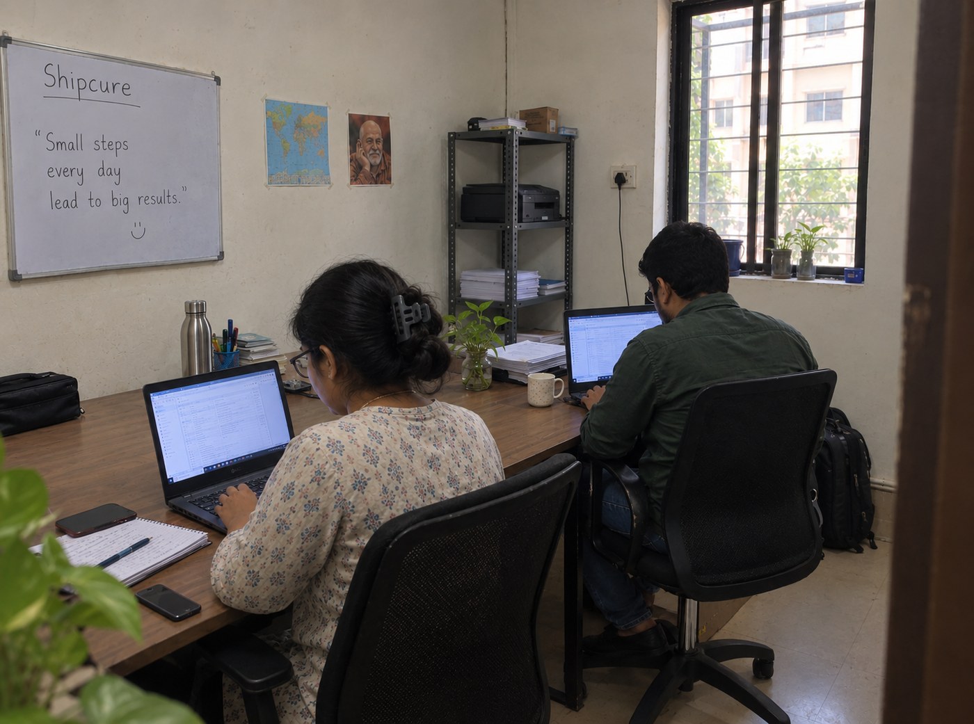 ShipCure team working in the office